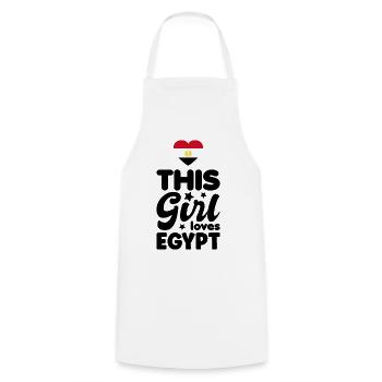 Egypte Drapeau Hurghada Afrique Drapeau égyptien - Tablier de cuisine - blanc - Devant - AI Model Male 185 dark (185cm)