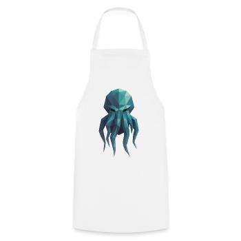 C'thulhu - Cool Lovecraft Logo - Cooking Apron - white - Front - AI Model Male 185 dark (185cm)