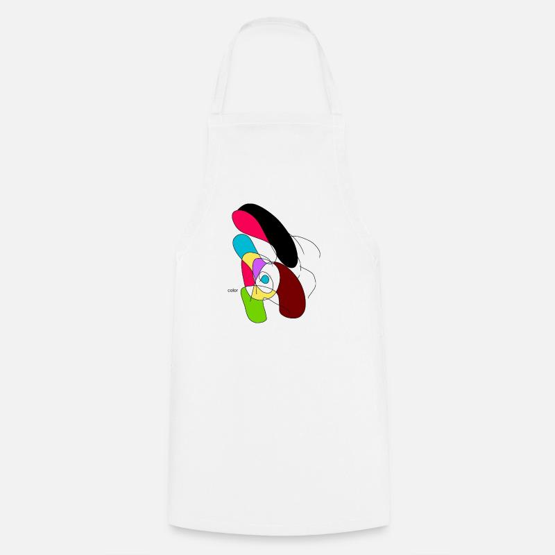 Perroquet abstrait coloré - Tablier de cuisine - blanc