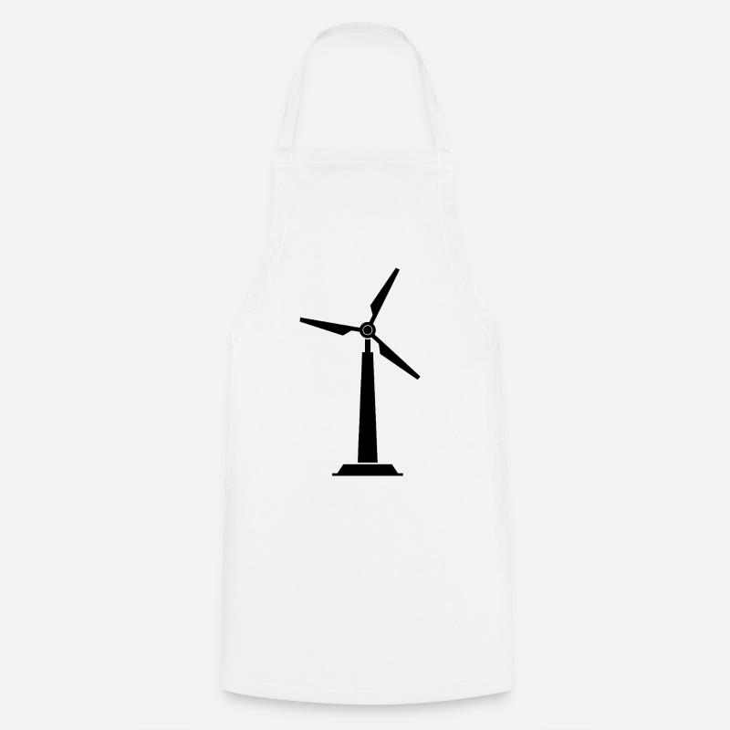 Wind turbine - Cooking Apron - white