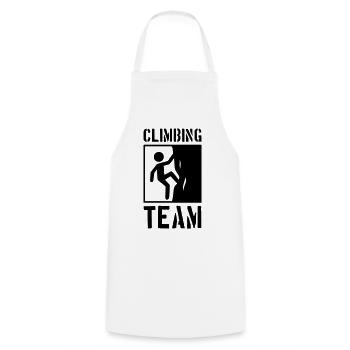 Escalade en équipe de montagne - Tablier de cuisine - blanc - Devant - AI Model Male 185 dark (185cm)
