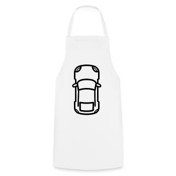 voiture - Tablier de cuisine - blanc - Devant - AI Model Male 185 dark (185cm)
