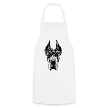 Great Dane Hatz Male Saupacker Great Dane - Cooking Apron - white - Front - AI Model Male 185 dark (185cm)