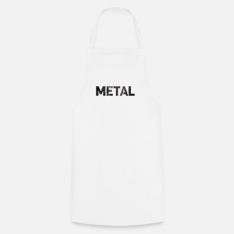 Rusty Metal Letter Design - Cooking Apron - white