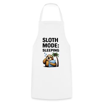 Sleepy Sloth Palm Night - Cooking Apron - white - Front - AI Model Male 185 dark (185cm)