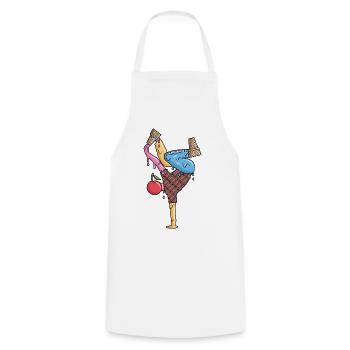 Breakdance Danse de la glace Breakdancer Breakdance - Tablier de cuisine - blanc - Devant - AI Model Male 185 dark (185cm)