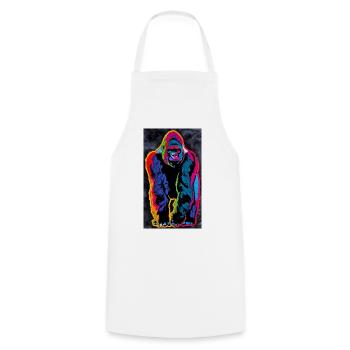 gorilla - Cooking Apron - white - Front - AI Model Male 185 dark (185cm)