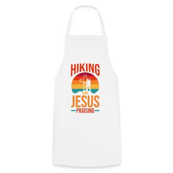 Hiking Mountain Trail Backpacking Outdoors Poaching - Cooking Apron - white - Front - AI Model Male 185 dark (185cm)