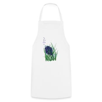 Poisson abstrait dans la conception sous-marine des herbiers marins - Tablier de cuisine - blanc - Devant - AI Model Male 185 dark (185cm)