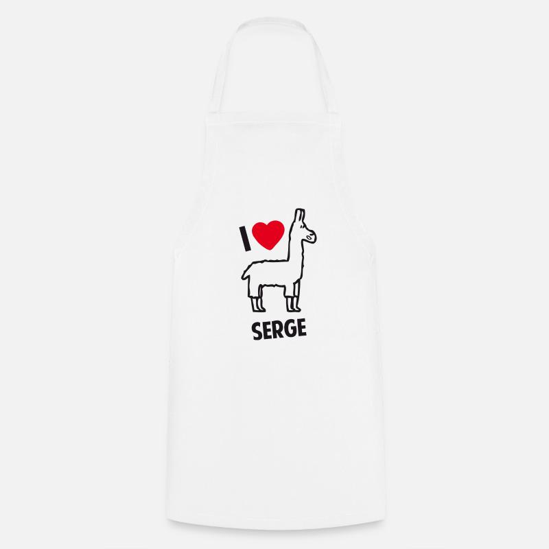 serge lama - Cooking Apron - white