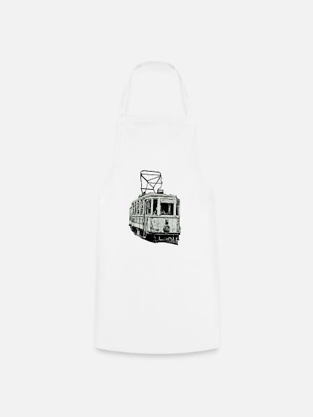 Tram Strassenbahn Train - Kochschürze - Weiß
