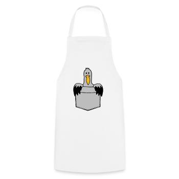Chest bag Seagull On the way - Cooking Apron - white - Front - AI Model Male 185 dark (185cm)