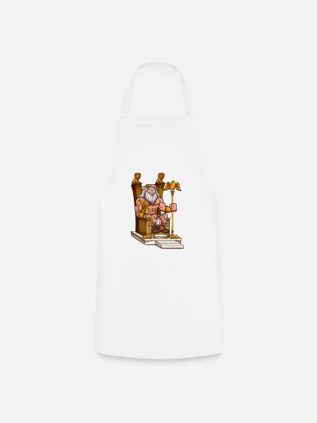 Zeus auf dem Thron - Kochschürze - Weiß