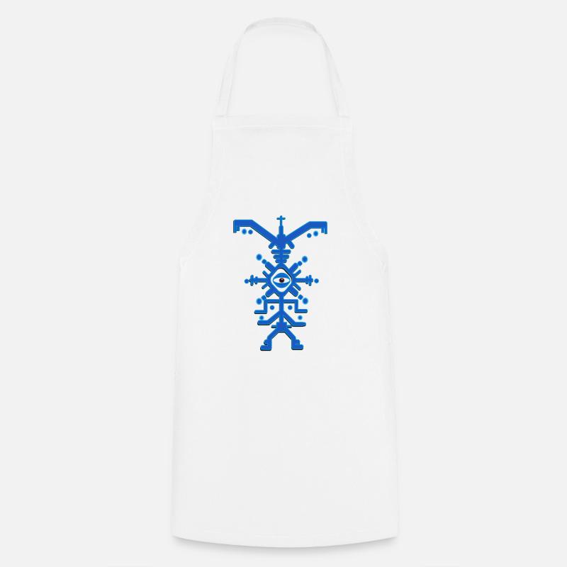 Party Man Psytrance Psyclone - Tablier de cuisine - blanc