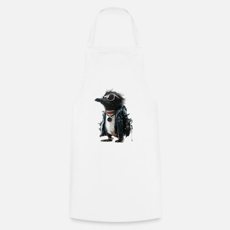 Pinguin Punk - Tablier de cuisine - blanc