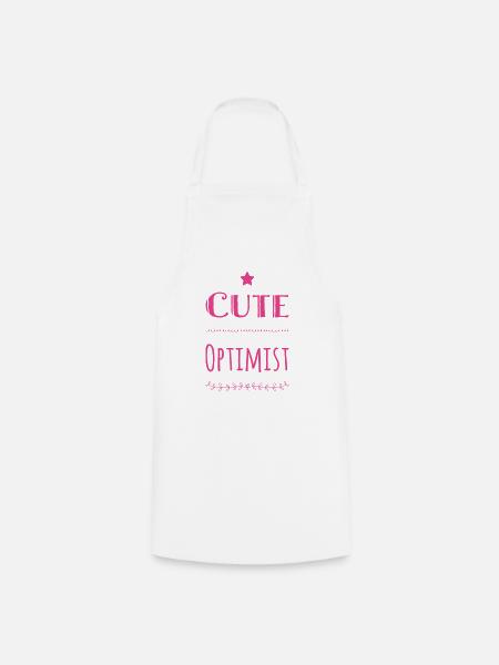 Cute Optimist - Kochschürze - Weiß