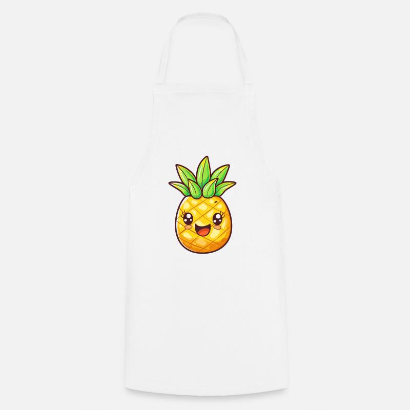 Pineapple with face - Cooking Apron - white