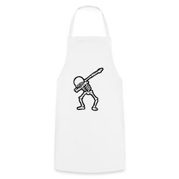 Cool Skull Dabbing - Cooking Apron - white - Front - AI Model Male 185 dark (185cm)