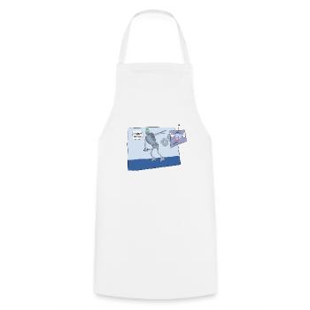 Silly Robots - Cooking Apron - white - Front - AI Model Male 185 dark (185cm)