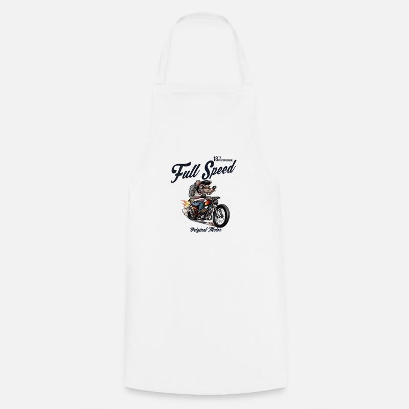 Course de rat à grande vitesse - Tablier de cuisine - blanc
