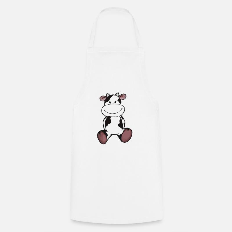 Vache heureuse - Tablier de cuisine - blanc