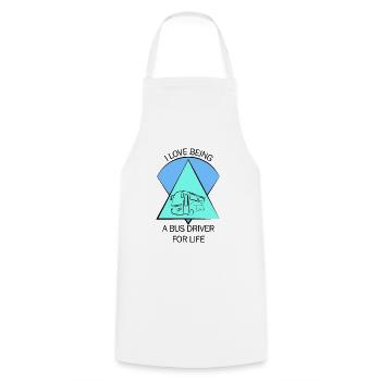 Bus Bus Driver School Bus Bus Bus Bus Driver - Cooking Apron - white - Front - AI Model Male 185 dark (185cm)