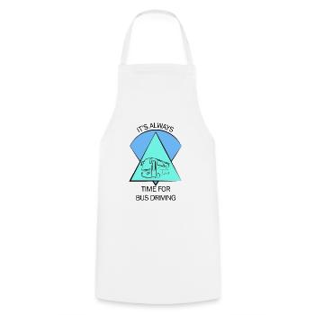 Bus Bus Driver School Bus Bus Bus Bus Driver - Cooking Apron - white - Front - AI Model Male 185 dark (185cm)