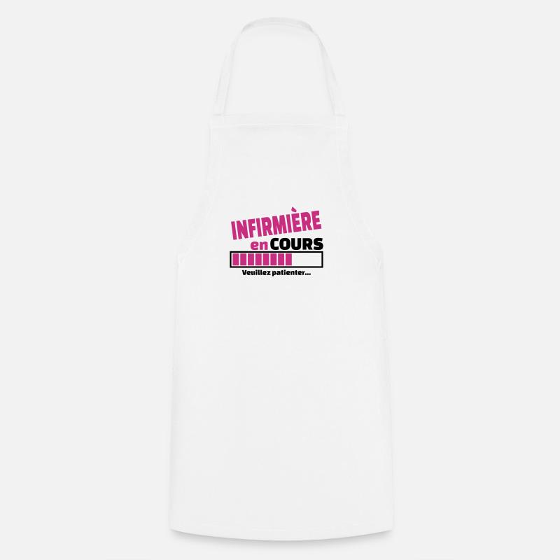 infirmière en cours - Tablier de cuisine - blanc