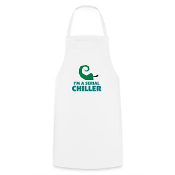 Je suis un refroidisseur de série - Tablier de cuisine - blanc - Devant - AI Model Male 185 dark (185cm)