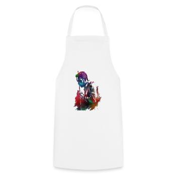 Billiard player #snooker - Cooking Apron - white - Front - AI Model Male 185 dark (185cm)