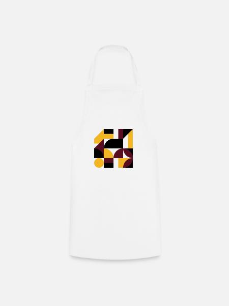 Colorful abstract geometric bauhaus background - Tablier de cuisine - blanc