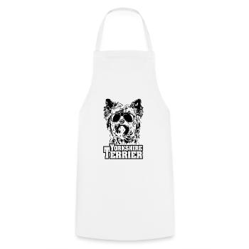 YORKSHIRE TERRIER cool lunettes de soleil chiens chien - Tablier de cuisine - blanc - Devant - AI Model Male 185 dark (185cm)