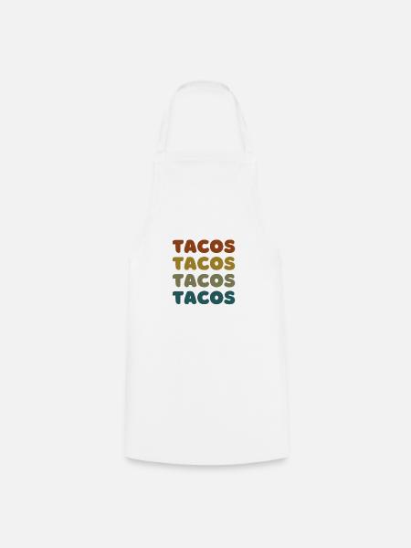 Vintage Taco Fiesta Delight - Cooking Apron - white