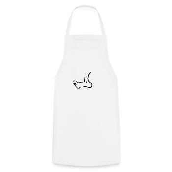 foot biology - Cooking Apron - white - Front - AI Model Male 185 dark (185cm)