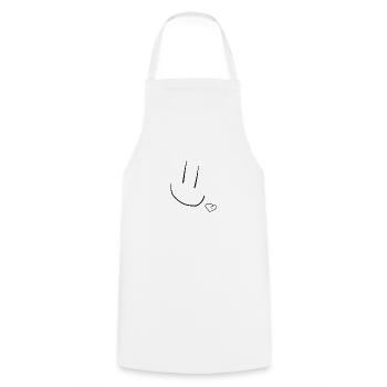 Smiley froh - Kochschürze - Weiß - Vorne - AI Model Male 185 dark (185cm)