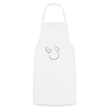 Lignes cardiaques - Tablier de cuisine - blanc - Devant - AI Model Male 185 dark (185cm)