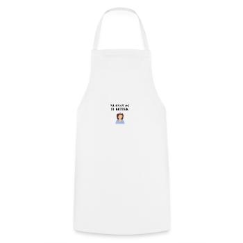 Nurse Nurses do it better gift idea - Cooking Apron - white - Front - AI Model Male 185 dark (185cm)