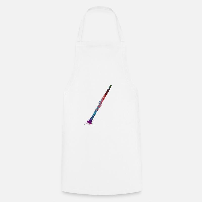 clarinet #clarinet #music - Cooking Apron - white