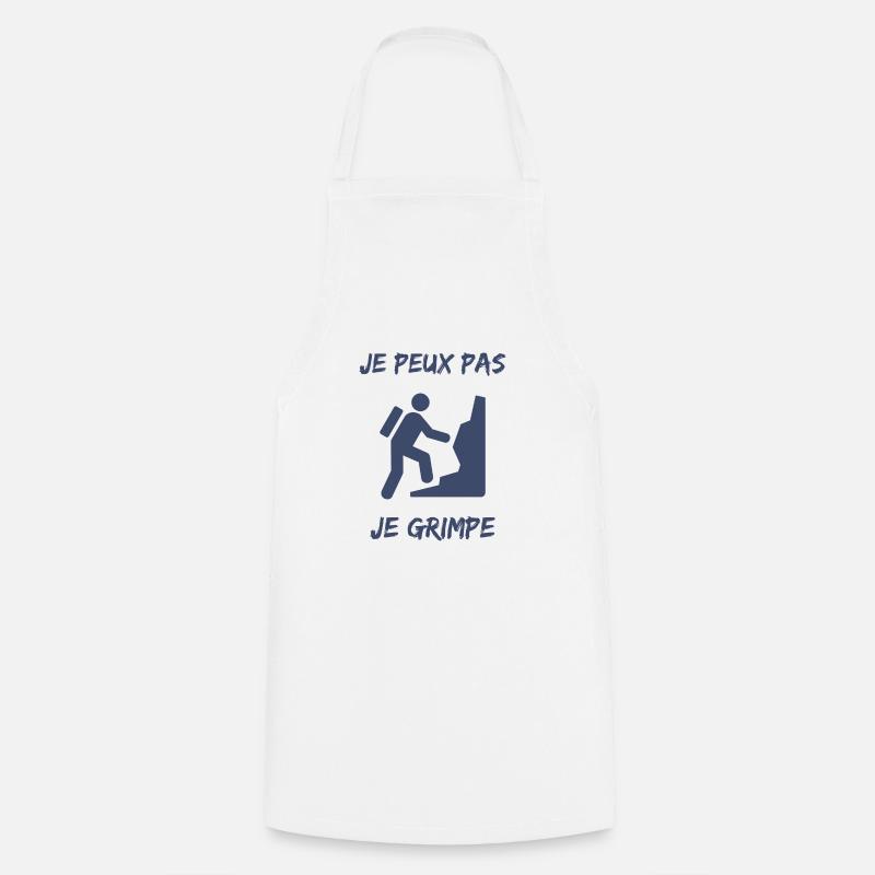 ESCALADE. CLIMB. CLIMBING. ESCALADE. VAN. GRIMPE. - Tablier de cuisine - blanc