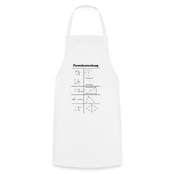 Formulary / Math / Mathematics - Cooking Apron - white - Front - AI Model Male 185 dark (185cm)