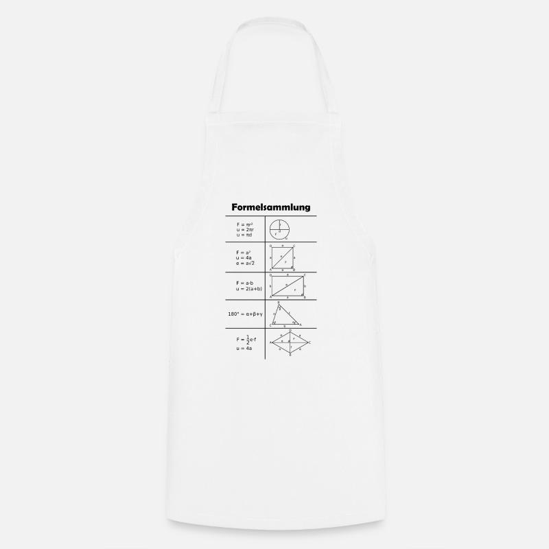 Formulaire / Math / Mathématiques - Tablier de cuisine - blanc