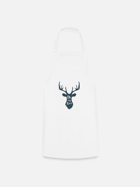Oh my Deer - Kochschürze - Weiß