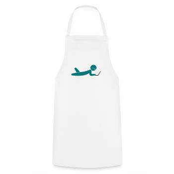 A programmer using a laptop - Cooking Apron - white - Front - AI Model Male 185 dark (185cm)