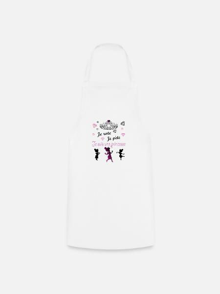 Princesse. Je suis une princesse. - Tablier de cuisine - blanc