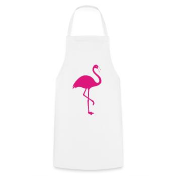 Flamingo pink Sommer Sonne Strand - Kochschürze - Weiß - Vorne - AI Model Male 185 dark (185cm)