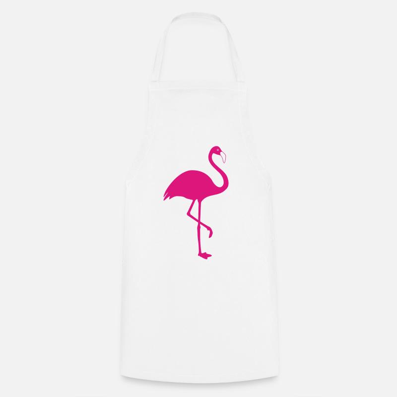 Flamingo pink summer sun beach - Cooking Apron - white