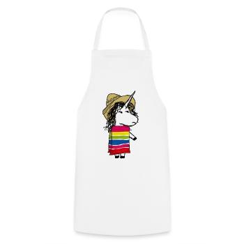 Mexican unicorn - Cooking Apron - white - Front - AI Model Male 185 dark (185cm)