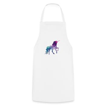 Unicorn Silhouette Universe Stars Infinite - Cooking Apron - white - Front - AI Model Male 185 dark (185cm)
