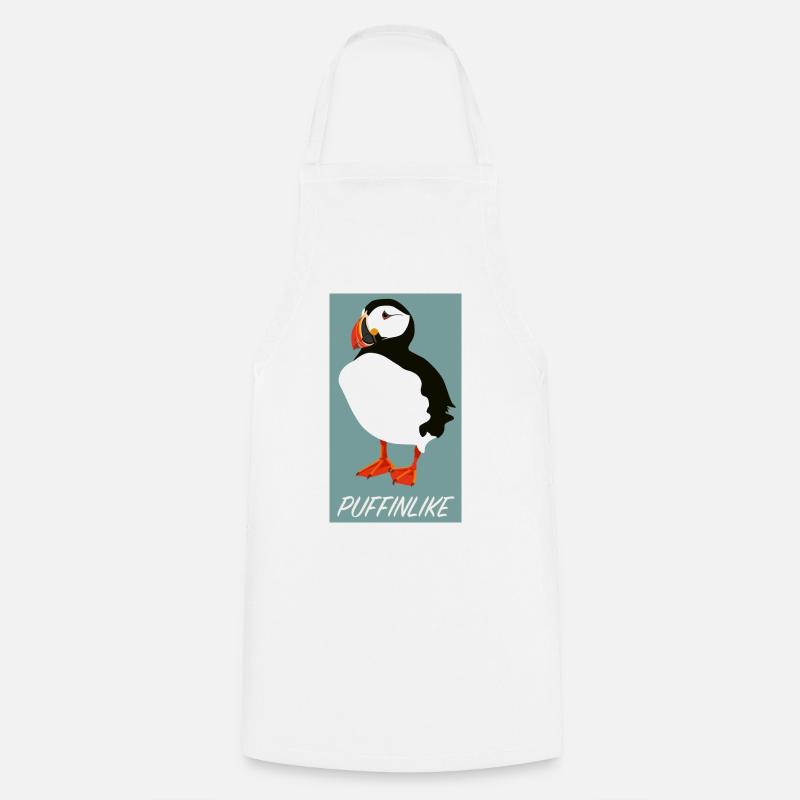 Puffin Puff Puffin - Cooking Apron - white