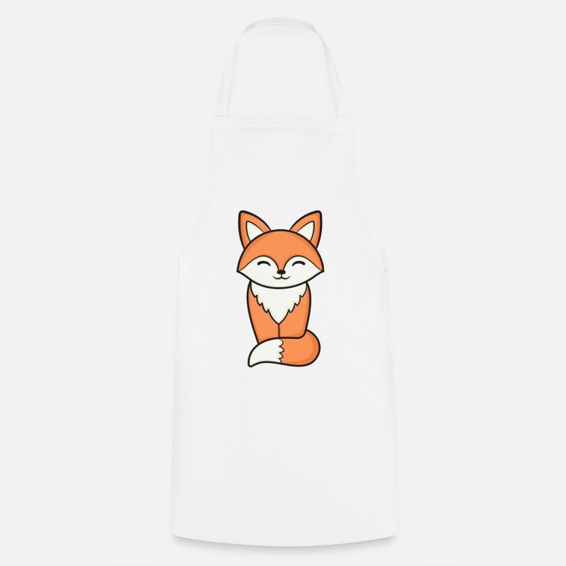 Fox Foxes - Cooking Apron - white
